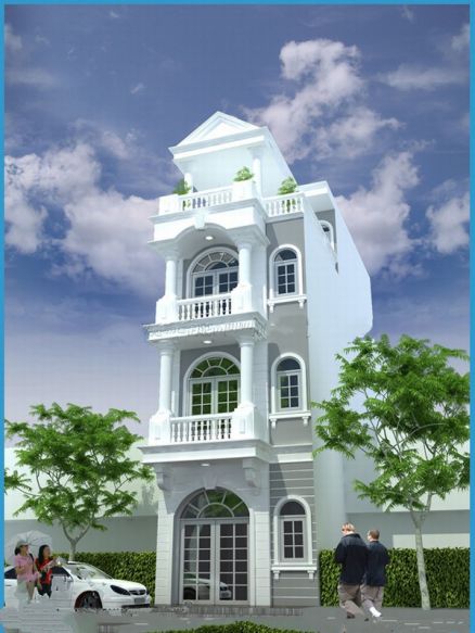 5 mẫu biệt thự phố 3 tầng hiện đại đẹp nhất Việt Nam - Mẫu 1